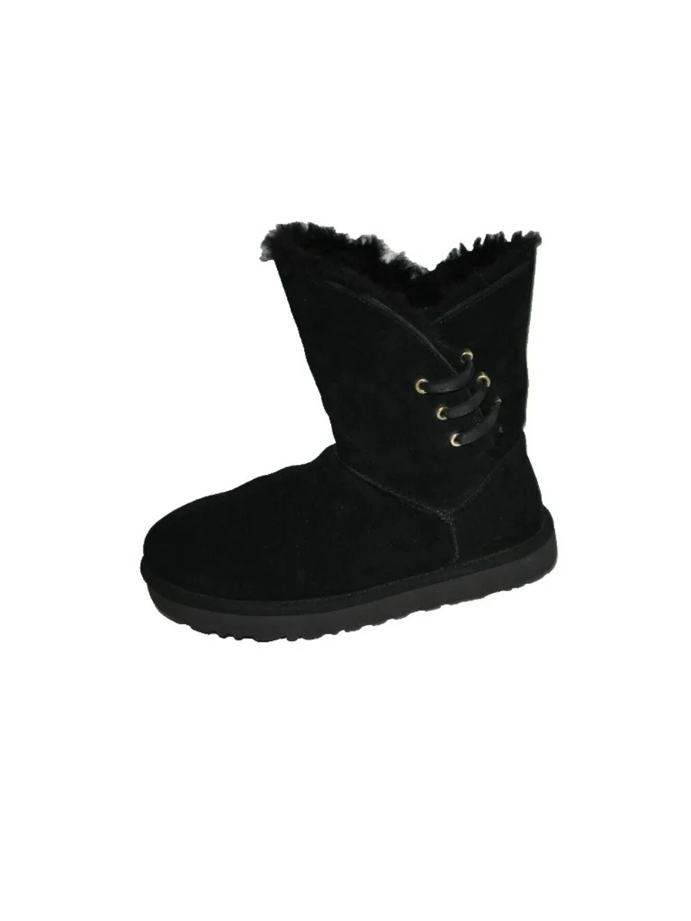New! Ugg Constantine Genuine Lamb Shearling Lined Boot Black Sz 6 1018629 DD36
